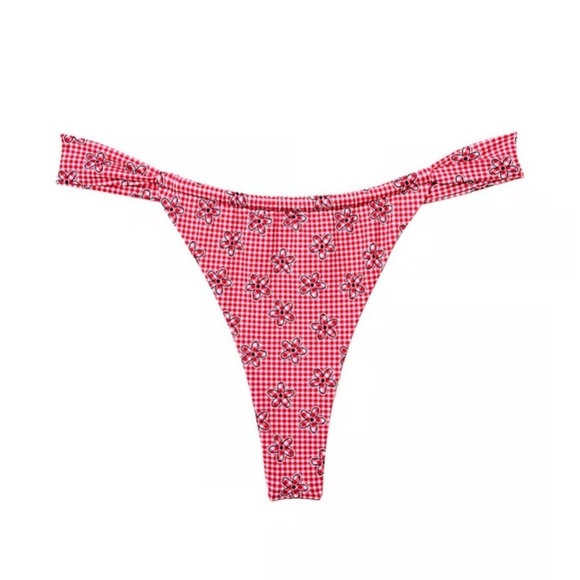 Frankie’s Bikinis x Pink Ladybug Lane Bikini Bottom Plaid XL NWT - Picture 1 of 6